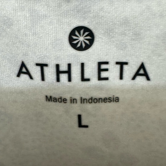 Athleta Nectar Grey Paisley Ruched Dress Size Large - Picture 3 of 4